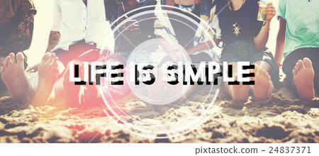 Life is Simple Balance Being Friends Happiness Concept 24837371