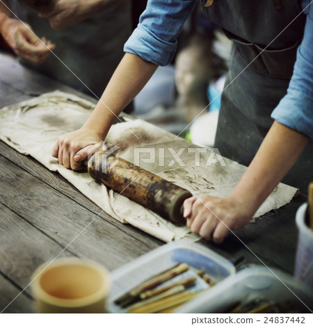Craftsman Artist Pottery Skill Workshop Concept 24837442
