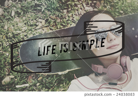 Life is Simple Lifestyle Happiness Concept Life is Simple Lifestyle Happiness Concept 24838083