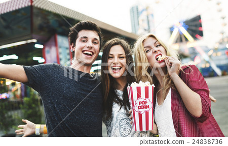 Friends Hangout Carnival Huddle Fun Smiling Concept 24838736