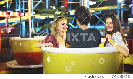 Friends Hangout Carnival Ride Fun Smiling Concept Friends Hangout Carnival Ride Fun Smiling Concept 24838748