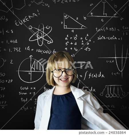 Kid Gown Smiling Childhood Math Concept Kid Gown Smiling Childhood Math Concept 24838864