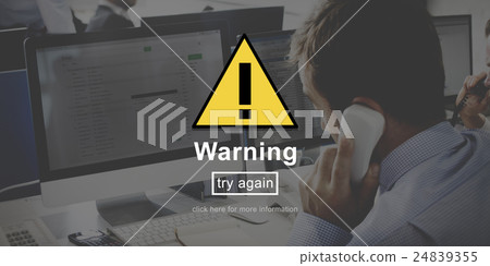 Warning Caution Danger Caveat Protection Technology Concept Warning Caution Danger Caveat Protection Technology Concept 24839355