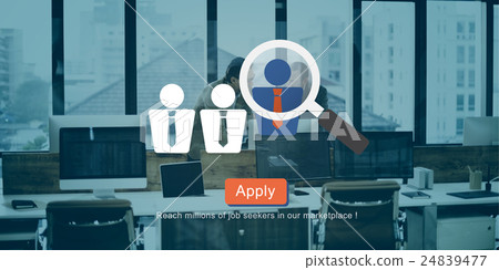 Recruitment Hiring Employment Job Seekers Concept 24839477