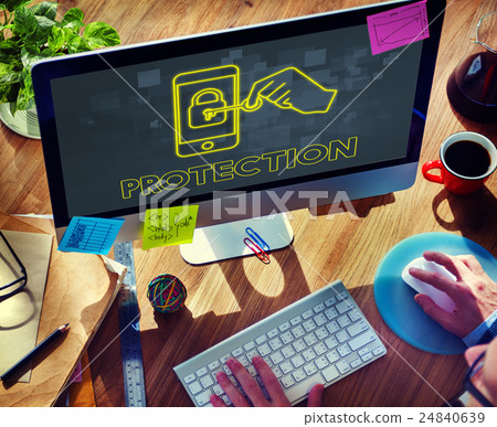 Protection Online Security Technology Graphic Concept 24840639