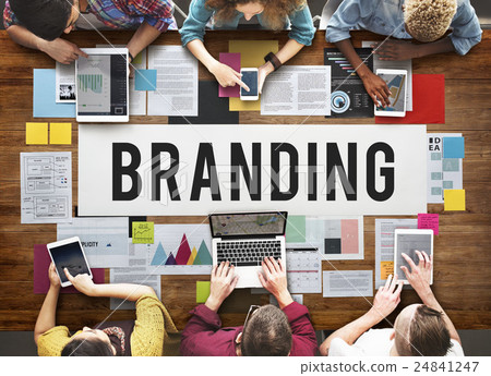 Branding Copyright Label Logo Marketing Sign Concept 24841247