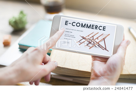 Shopping Online Shopaholics E-Commerce E-Shopping Concept 24841477