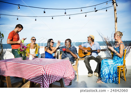 Friendship Happiness Togetherness Sea Smiling Concept Friendship Happiness Togetherness Sea Smiling Concept 24842060