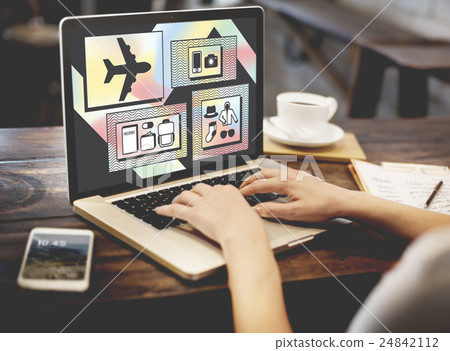 Travel Items Accessories Preparation List Concept 24842112