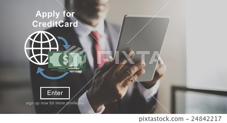 Apply Credit Card Financial Graphics Concept 24842217