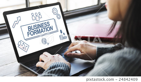 Business Formation Network Target Icons Graphic Concept 24842409