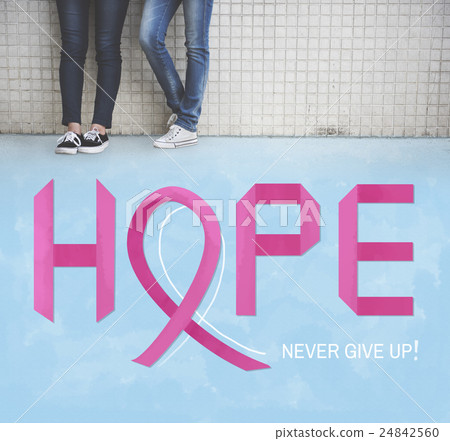 Breast Cancer Believe Hope Woman Illness Concept 24842560