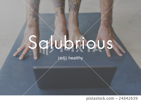Salubrious Wellness Healthy Fitness Strong Powerful Concept Salubrious Wellness Healthy Fitness Strong Powerful Concept 24842639