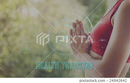 Health Fitness Healthcare Tracking Technology Concept Health Fitness Healthcare Tracking Technology Concept 24842642