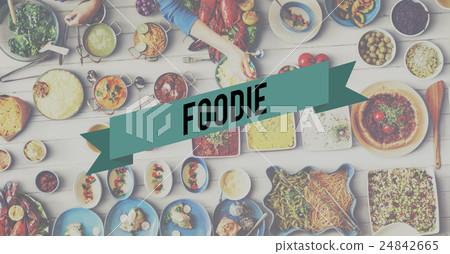Foodie Food Eating Party Celebration Concept 24842665