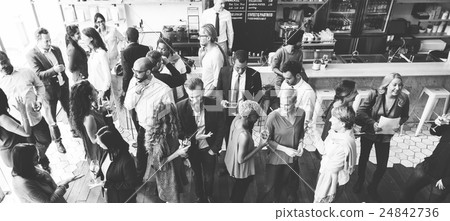 Business People Meeting Eating Discussion Cuisine Party Concept 24842736