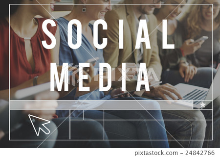 Media Social Online WEbsite Blog Concept Media Social Online WEbsite Blog Concept 24842766