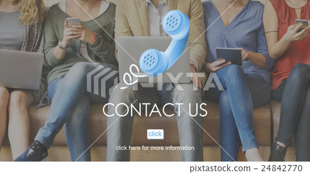 Contact Us Customer Care Assistance Help Service Concept 24842770