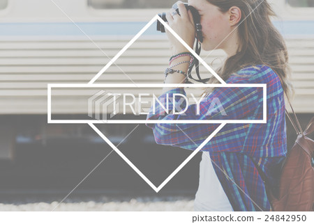 Trend Trendy Design Marketing Managment Concept 24842950