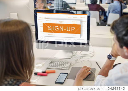 Online Application Registration Form Graphics Concept Online Application Registration Form Graphics Concept 24843142