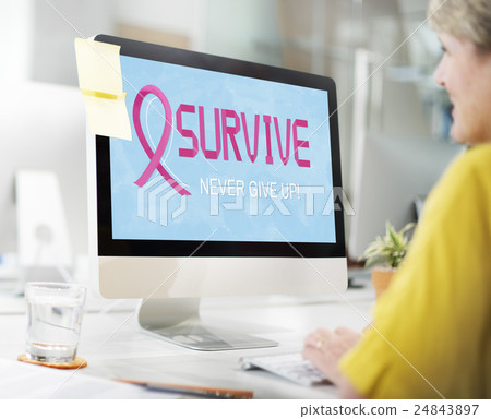Breast Cancer Believe Hope Woman Illness Concept 24843897