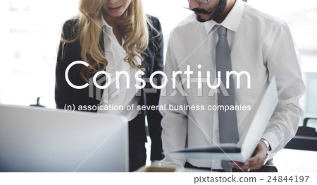 Consortium Alliance Combine Cooperative Group Concept Consortium Alliance Combine Cooperative Group Concept 24844197