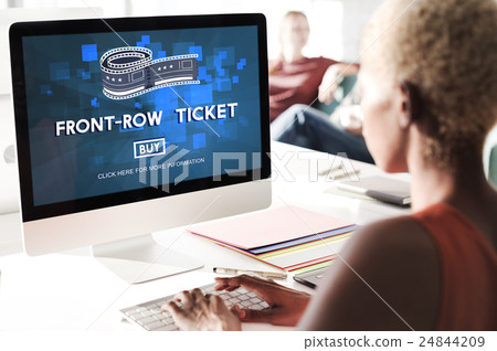 Movie Cinema Ticket Graphic Concept Movie Cinema Ticket Graphic Concept 24844209