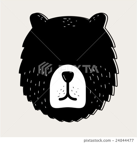 Teddy Bear Face Head Badge Concept 24844477