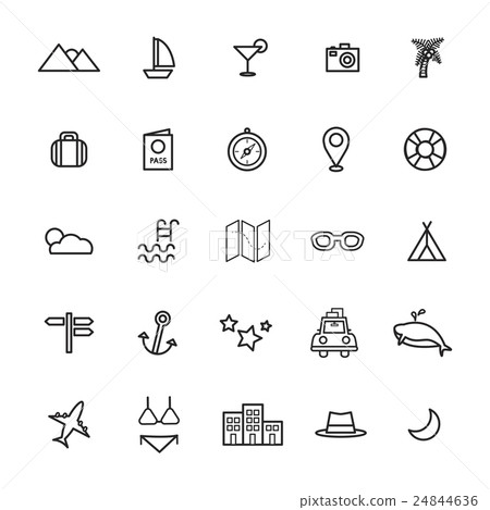 Travel Destination Icon Vectors Illustration Concept Travel Destination Icon Vectors Illustration Concept 24844636