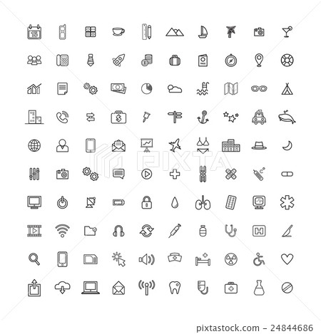 Vector UI Illustration Mixed Travel Medical Concept 24844686