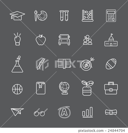 Vector UI Illustration Education School Study Concept Vector UI Illustration Education School Study Concept 24844704