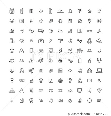 Vector UI Illustration Mixed Travel Businessl Finance Concept 24844729