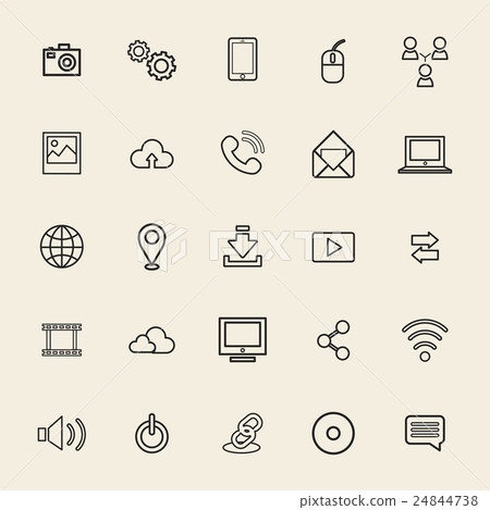 Vector Illustration UI Technology Icon Concept Vector Illustration UI Technology Icon Concept 24844738
