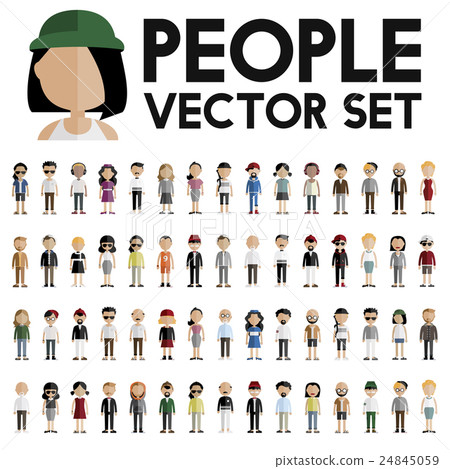 Diversity Community People Flat Design Icons Concept Diversity Community People Flat Design Icons Concept 24845059