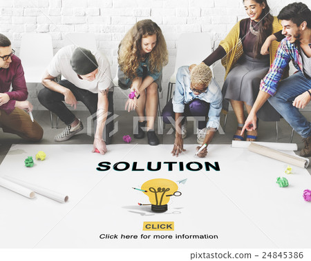 Solution Strategy Light Bulb Graphics Concept Solution Strategy Light Bulb Graphics Concept 24845386