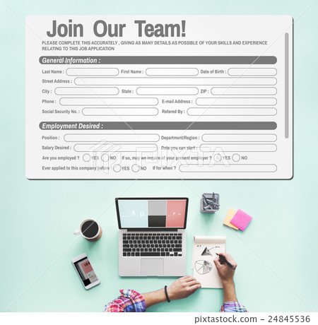 Online Web Job Application Form Concept Stock Photo 24845536 Pixta