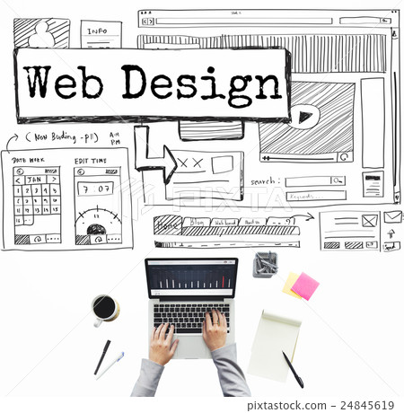 Design Website Create Template Layout Concept 24845619