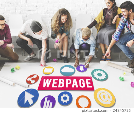 Webpage Internet Social Media Networking Web Concept 24845755