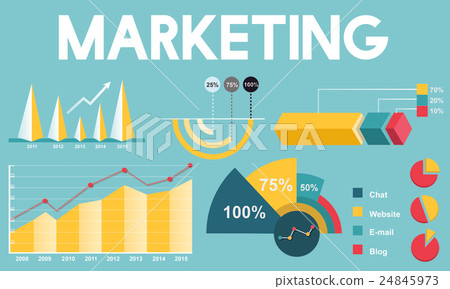 Marketing Percentage Business Chart Concept Marketing Percentage Business Chart Concept 24845973