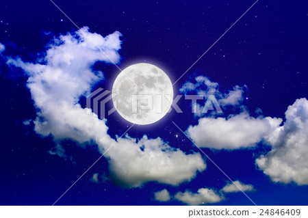 Romantic night.full moon background. 24846409