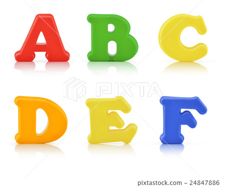 English multi colour alphabet with clipping path English multi colour alphabet with clipping path 24847886