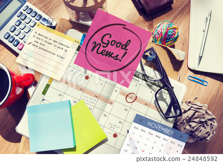 Good News Information Announcement Schedule Concept 24848592