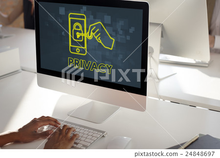 Privacy Online Network Security Technology Graphic Concept Privacy Online Network Security Technology Graphic Concept 24848697