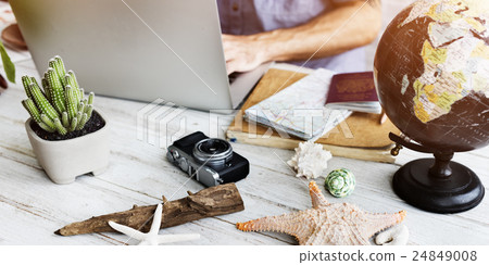 Summer Starfish Camera Vacation Holiday Trip Concept 24849008