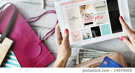 Vintage Lifestyle Minimalist Femininity E-shopping Concept 24849009