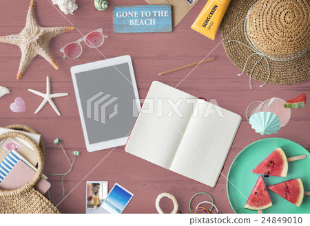 Mockup Copyspace Book Summer Vacation Concept 24849010