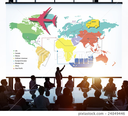 Travel Travelling Map Route Journey Concept 24849446