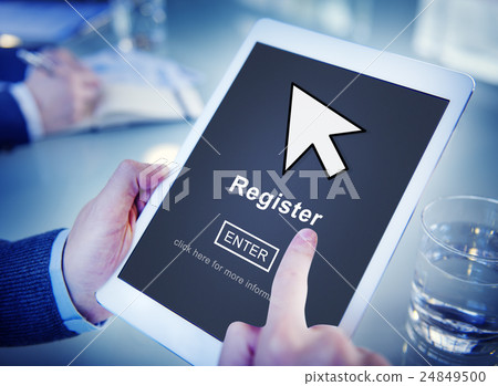Register Member Homepage Browsing Digital Concept 24849500