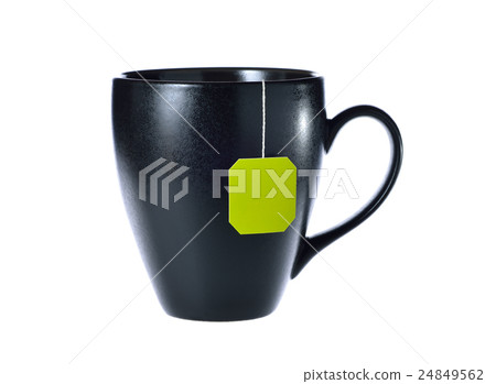 Cup of tea with tea bag isolated on white Cup of tea with tea bag isolated on white 24849562