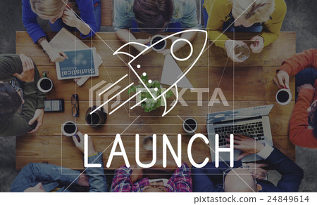 Rocket Ship Launch Graphic Concept 24849614